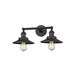 Franklin Restoration Railroad LED 8 inch Antique Brass Bath Vanity Light Wall Light in Matte Black, Franklin Restoration