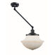 Large Oxford 20 inch 60.00 watt Matte Black Swing Arm Wall Light, Franklin Restoration