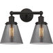 Cone 2 Light 15.5 inch Oil Rubbed Bronze Bath Vanity Light Wall Light