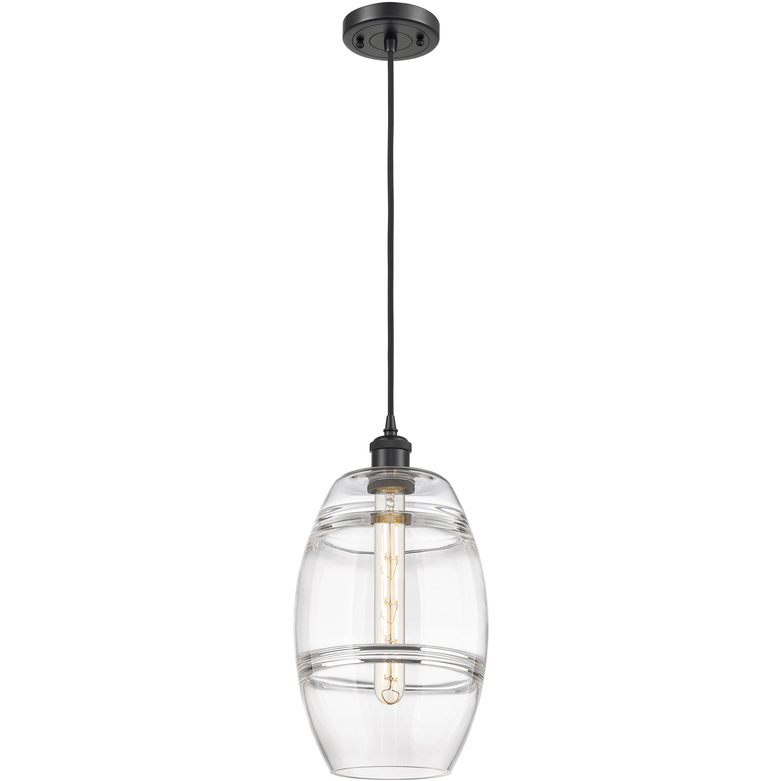 Ballston Vaz 1 Light 8 inch Matte Black Cord Hung Mini Pendant Ceiling Light