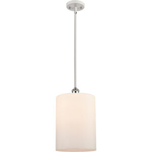Ballston Large Cobbleskill LED 9 inch White and Polished Chrome Pendant Ceiling Light in Matte White Glass, Ballston