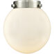 Franklin Restoration Beacon LED 6 inch Polished Nickel Mini Pendant Ceiling Light in Matte White
