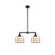 Franklin Restoration Large Bell Cage LED 24 inch Matte Black Chandelier Ceiling Light in Matte White Glass, Franklin Restoration