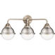 Nouveau 2 Hampden 3 Light 25 inch Brushed Satin Nickel Bath Vanity Light Wall Light in Clear Glass