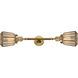 Franklin Restoration Chatham 2 Light 6 inch Brushed Brass Bath Vanity Light Wall Light in Mercury Glass, Franklin Restoration