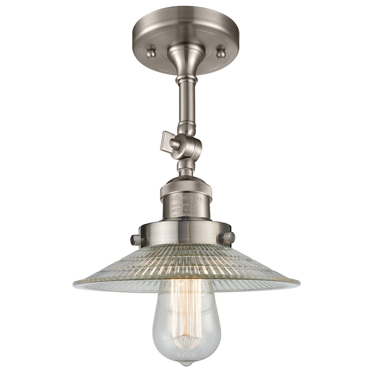 Franklin Restoration Halophane 1 Light 8.50 inch Semi-Flush Mount