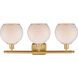 Ballston Farmhouse Chicken Wire 3 Light 26 inch Satin Gold Bath Vanity Light Wall Light, Ballston