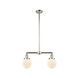 Franklin Restoration Beacon LED 23 inch Polished Nickel Chandelier Ceiling Light in Matte White Glass, Franklin Restoration