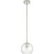 Crown Point 1 Light 5.88 inch Polished Nickel Pendant Ceiling Light in Clear Glass
