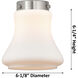 Franklin Restoration Bellmont Matte White Glass, Franklin Restoration