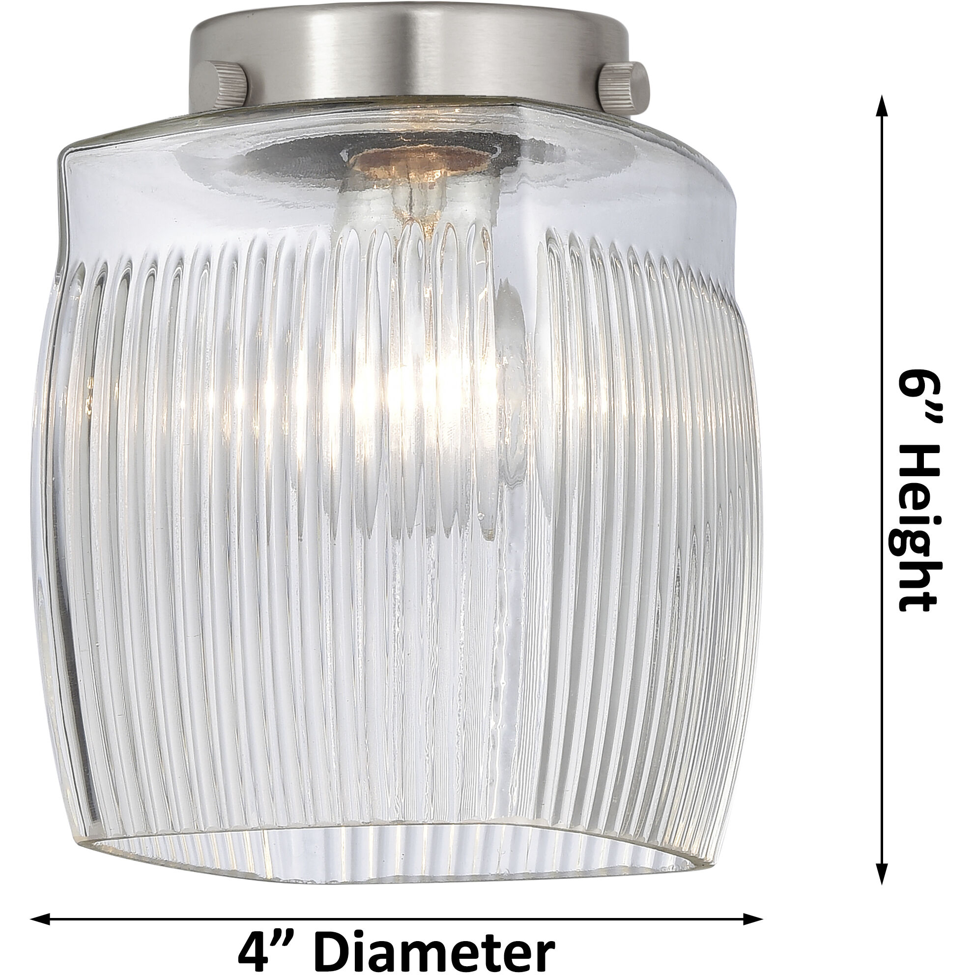 Colton Thick Clear Halophane Glass