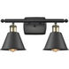 Ballston Smithfield LED 16 inch Black Antique Brass Bath Vanity Light Wall Light, Ballston