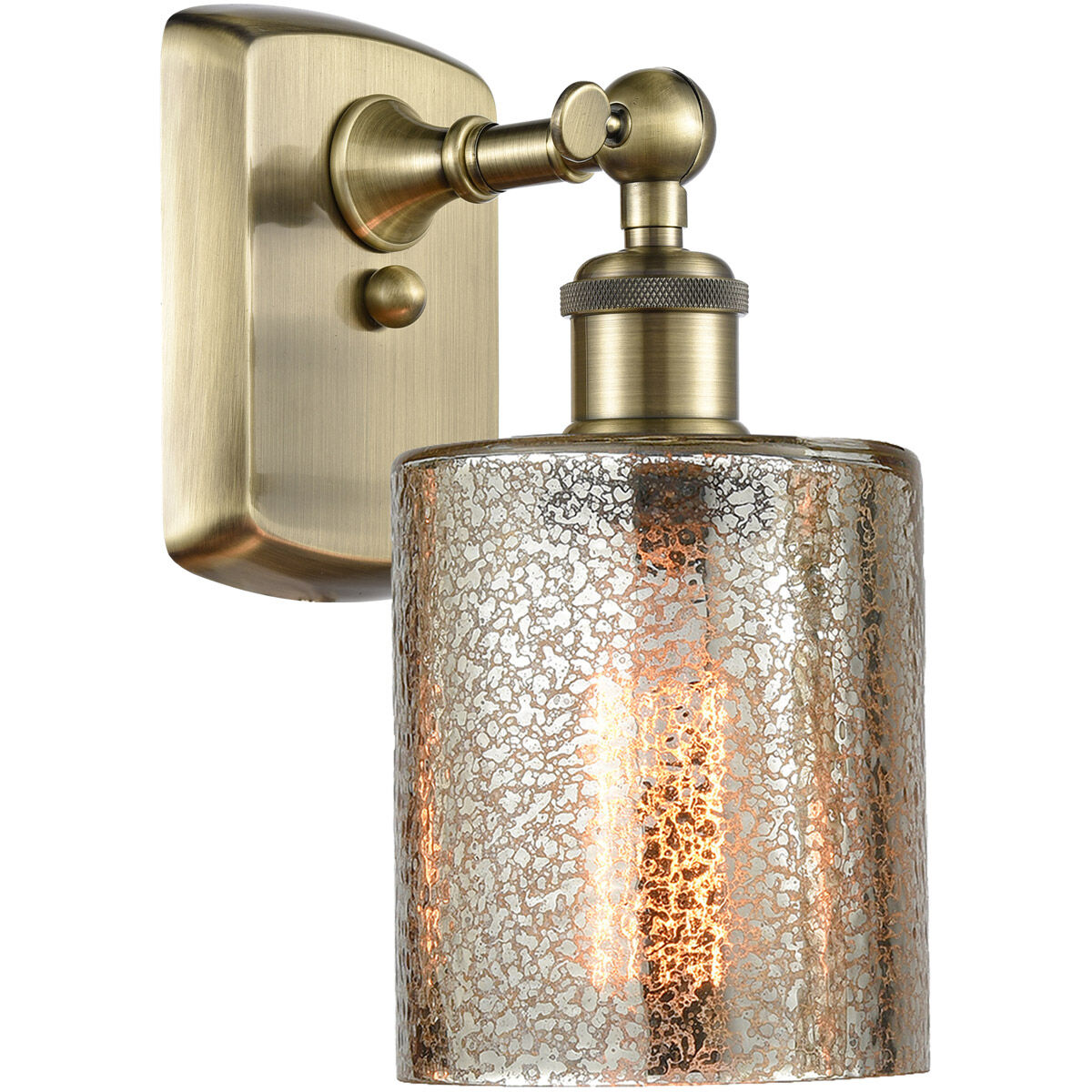 Ballston Cobbleskill 1 Light 5 inch Antique Brass Sconce Wall Light in Incandescent, Mercury Glass, Ballston