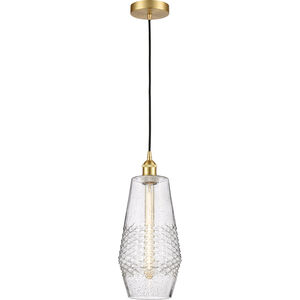 Edison Windham LED 7 inch Satin Gold Mini Pendant Ceiling Light