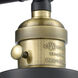 Franklin Restoration Dover LED 5 inch Black Antique Brass Sconce Wall Light, Franklin Restoration