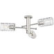 Crown Point 3 Light 29.38 inch Satin Nickel Flush Mount Ceiling Light in Deco Swirl Glass