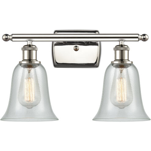 Ballston Hanover LED 16 inch Polished Nickel Bath Vanity Light Wall Light in Fishnet Glass, Ballston