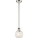 Ballston White Mouchette 1 Light 6 inch Polished Nickel Stem Hung Mini Pendant Ceiling Light