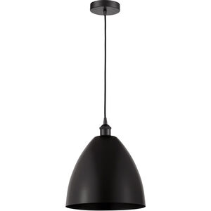 Edison Dome LED 12 inch Matte Black Mini Pendant Ceiling Light