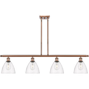 Ballston Ballston Dome LED 48 inch Antique Copper Island Light Ceiling Light in Clear Glass