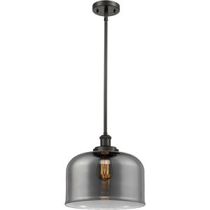 Ballston X-Large Bell 1 Light 8 inch Oil Rubbed Bronze Pendant Ceiling Light in Plated Smoke Glass, Ballston