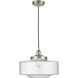 Bridgeton 1 Light 16 inch Brushed Satin Nickel Mini Pendant Ceiling Light in Seedy Glass