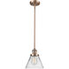 Franklin Restoration Cone 1 Light 8 inch Antique Copper Mini Pendant Ceiling Light in Incandescent, Clear, Franklin Restoration