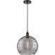 Edison Athens Deco Swirl 1 Light 14 inch Oil Rubbed Bronze Pendant Ceiling Light