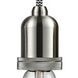 Whitney Bare Bulb 1 Light 2 inch Satin Nickel Mini Pendant Ceiling Light in Zebra, Whitney