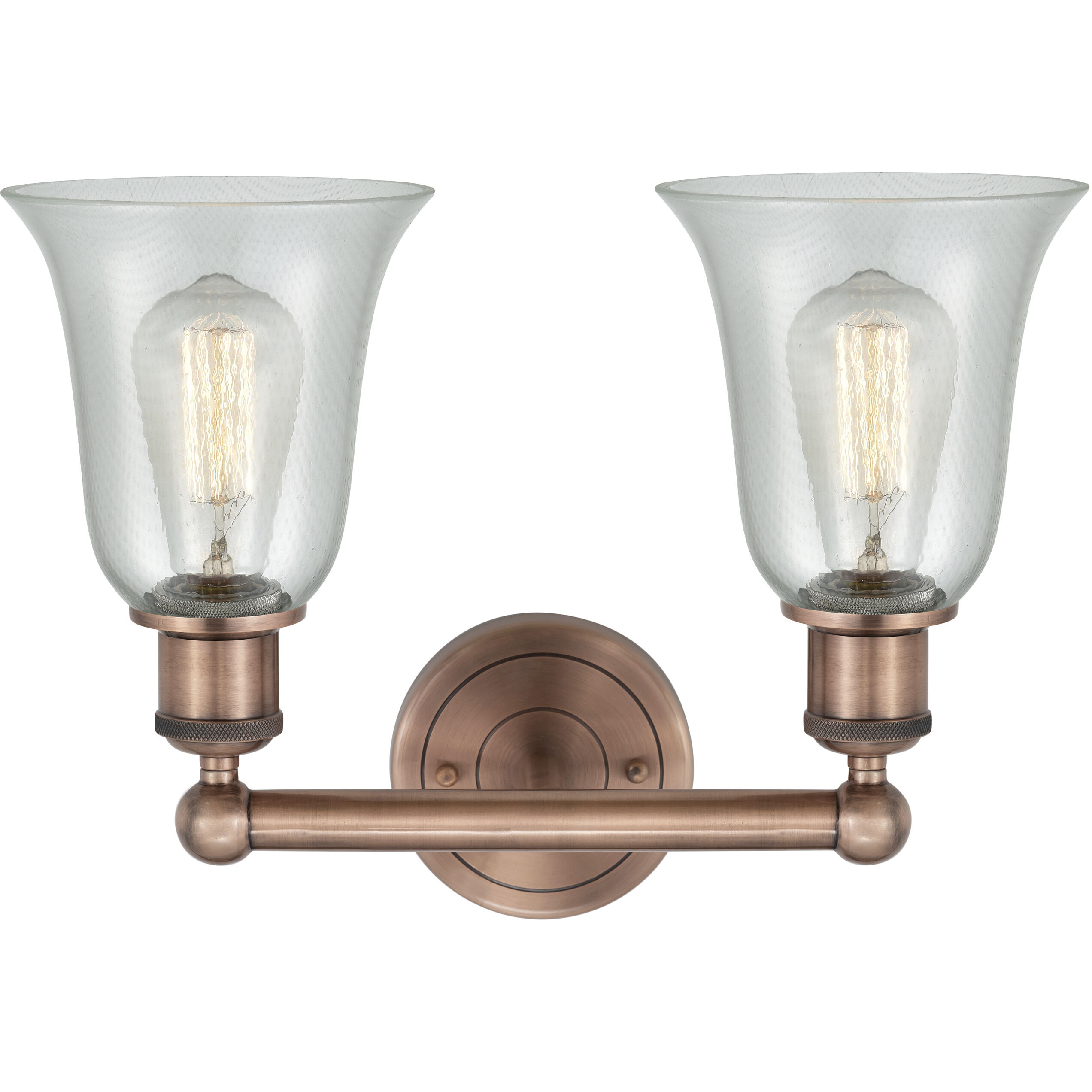 Hanover 2 Light 15.25 inch Antique Copper Bath Vanity Light Wall Light in Fishnet