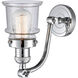 Franklin Restoration Small Canton LED 6.5 inch Polished Chrome Sconce Wall Light in Seedy Glass, Franklin Restoration