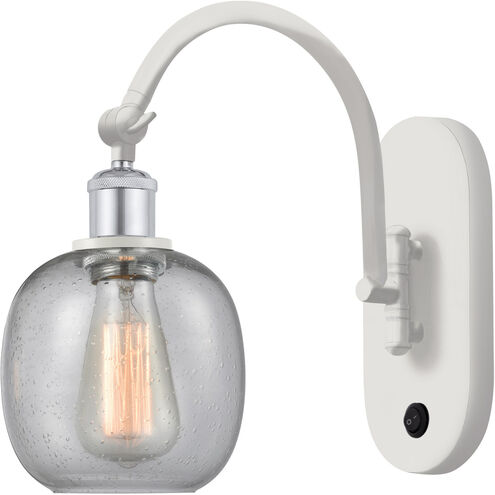 Ballston Belfast 1 Light 6 inch White and Polished Chrome Sconce Wall Light