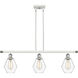 Ballston Cindyrella LED 36 inch White and Polished Chrome Island Light Ceiling Light in Clear Glass