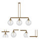 Franklin Restoration X-Large Beacon 3 Light 42 inch Brushed Brass Island Light Ceiling Light in Seedy Glass, Franklin Restoration