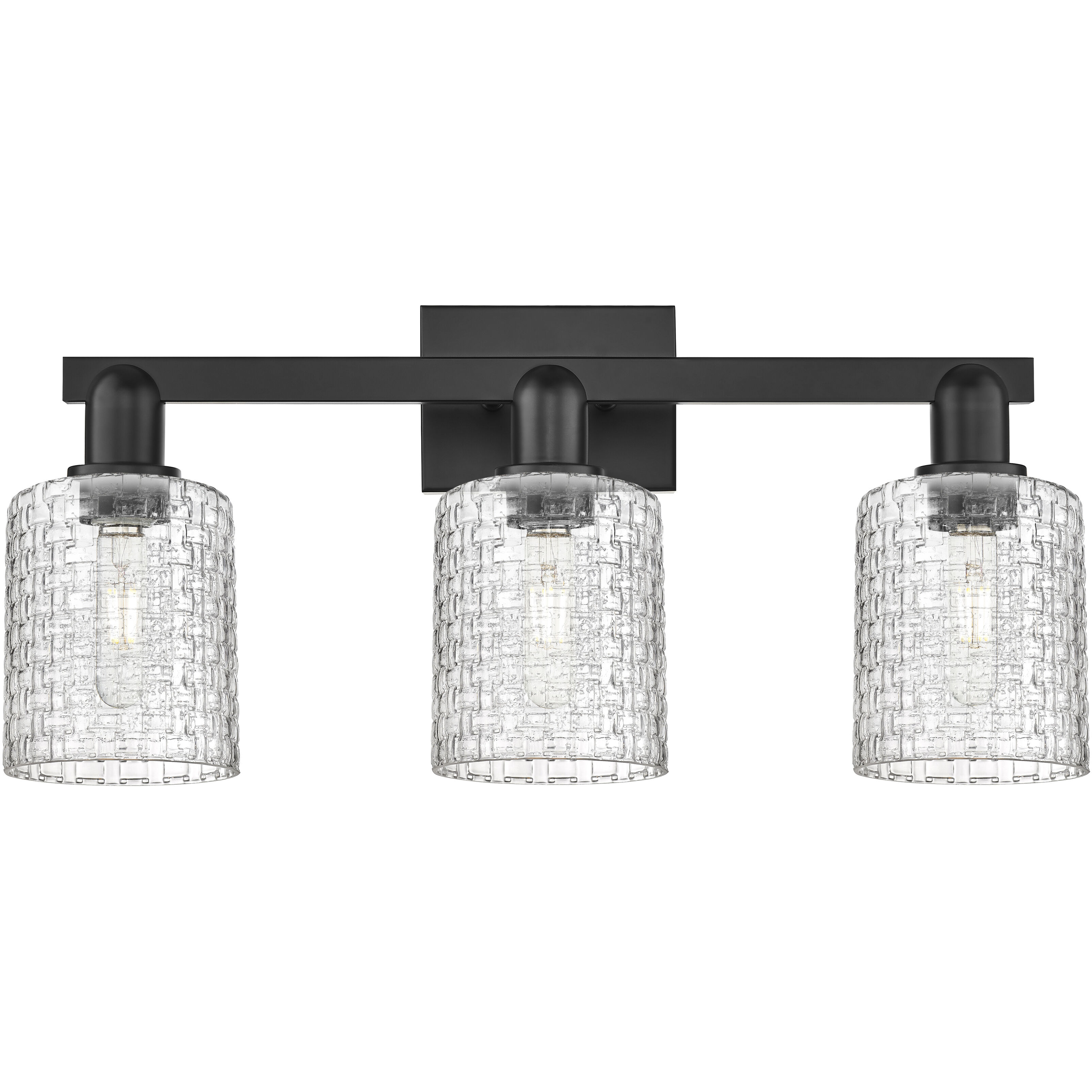 Arcadia Cobbleskill 3 Light 24 inch Matte Black Bath Vanity Light Wall Light