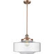Franklin Restoration Bridgeton 1 Light 11.75 inch Antique Copper Mini Pendant Ceiling Light in Incandescent, Clear