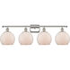 Ballston Farmhouse Chicken Wire 4 Light 36 inch Polished Nickel Bath Vanity Light Wall Light, Ballston