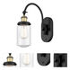 Franklin Restoration Dover LED 5 inch Black Antique Brass Sconce Wall Light