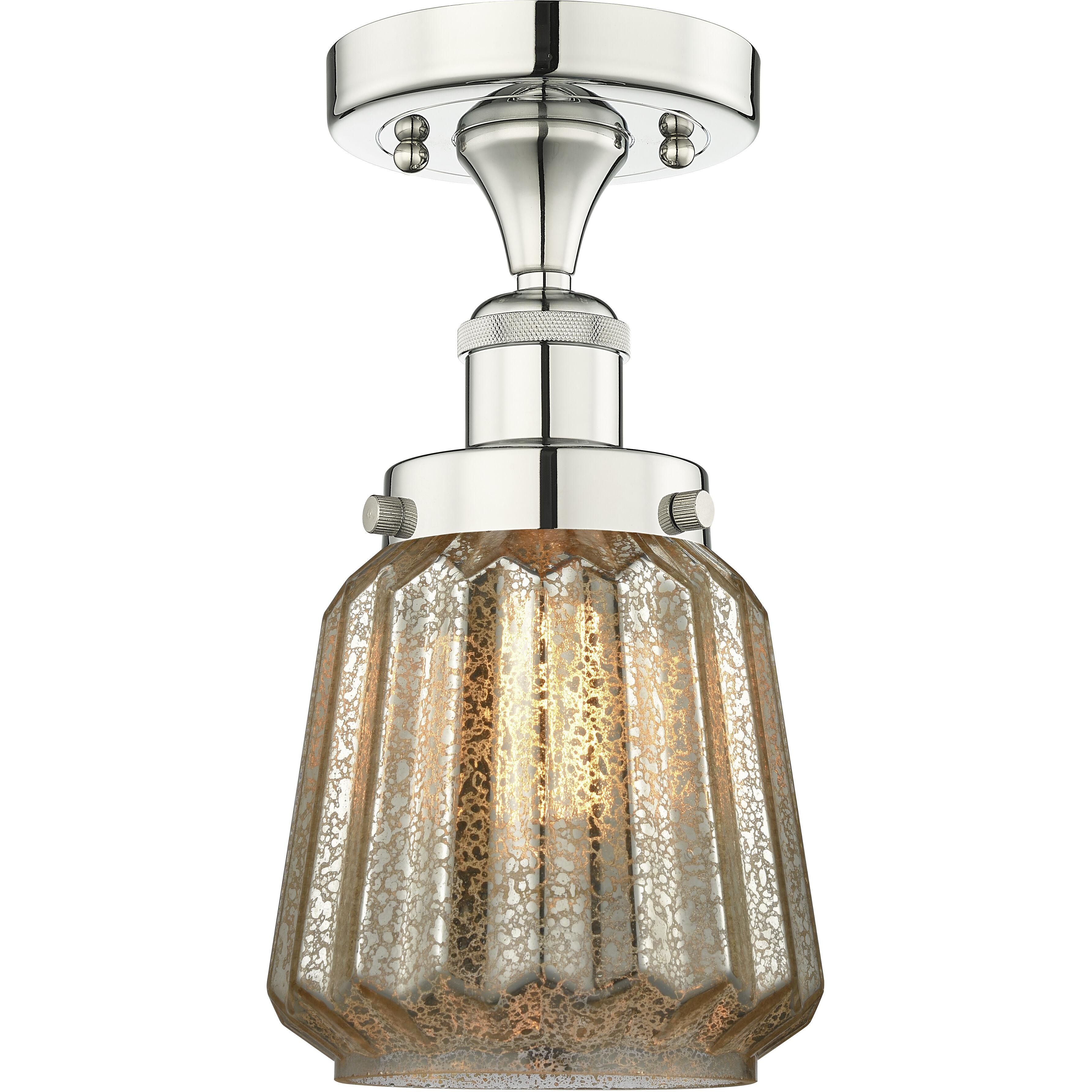 Chatham 1 Light 6.5 inch Polished Nickel Semi-Flush Mount Ceiling Light