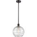 Ballston Large Deco Swirl LED 10 inch Oil Rubbed Bronze Pendant Ceiling Light, Ballston