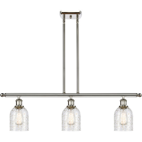 Ballston Caledonia 3 Light 36 inch Polished Nickel Island Light Ceiling Light in Mica Glass, Ballston