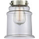 Nouveau 2 Canton 1 Light 6 inch Black Antique Brass Mini Pendant Ceiling Light in Incandescent, Clear