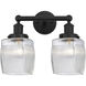 Colton 2 Light 15 inch Matte Black Bath Vanity Light Wall Light