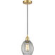 Edison Eaton LED 6 inch Satin Gold Mini Pendant Ceiling Light