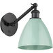 Ballston Plymouth Dome 1 Light 8 inch Matte Black Sconce Wall Light