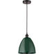 Edison Plymouth Dome LED 9 inch Antique Brass Mini Pendant Ceiling Light