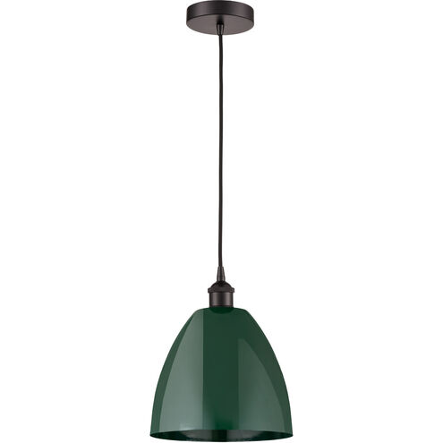 Edison Plymouth Dome LED 9 inch Antique Brass Mini Pendant Ceiling Light
