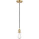 Ballston Bare Bulb 1 Light 5 inch Satin Gold Mini Pendant Ceiling Light