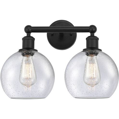 Athens 2 Light 17 inch Matte Black and Seedy Bath Vanity Light Wall Light