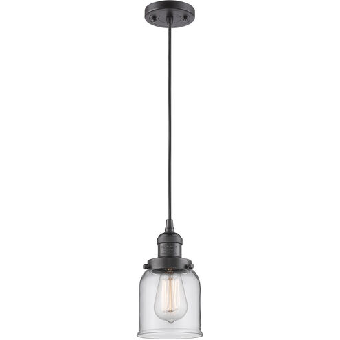 Franklin Restoration Small Bell 1 Light 5 inch Oil Rubbed Bronze Mini Pendant Ceiling Light in Clear Glass, Franklin Restoration